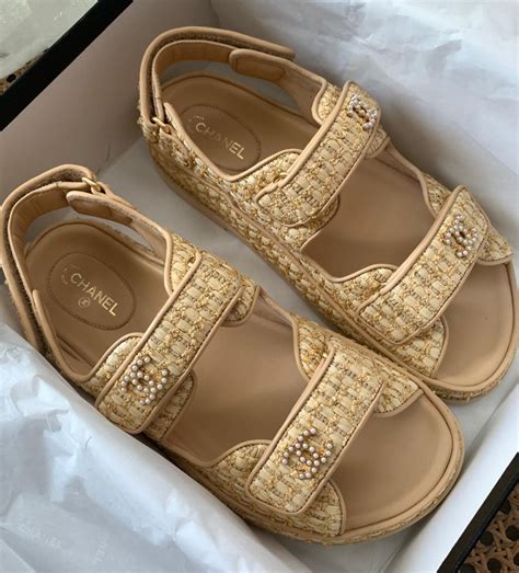 chanel raffia sandals|Chanel ivory sandals.